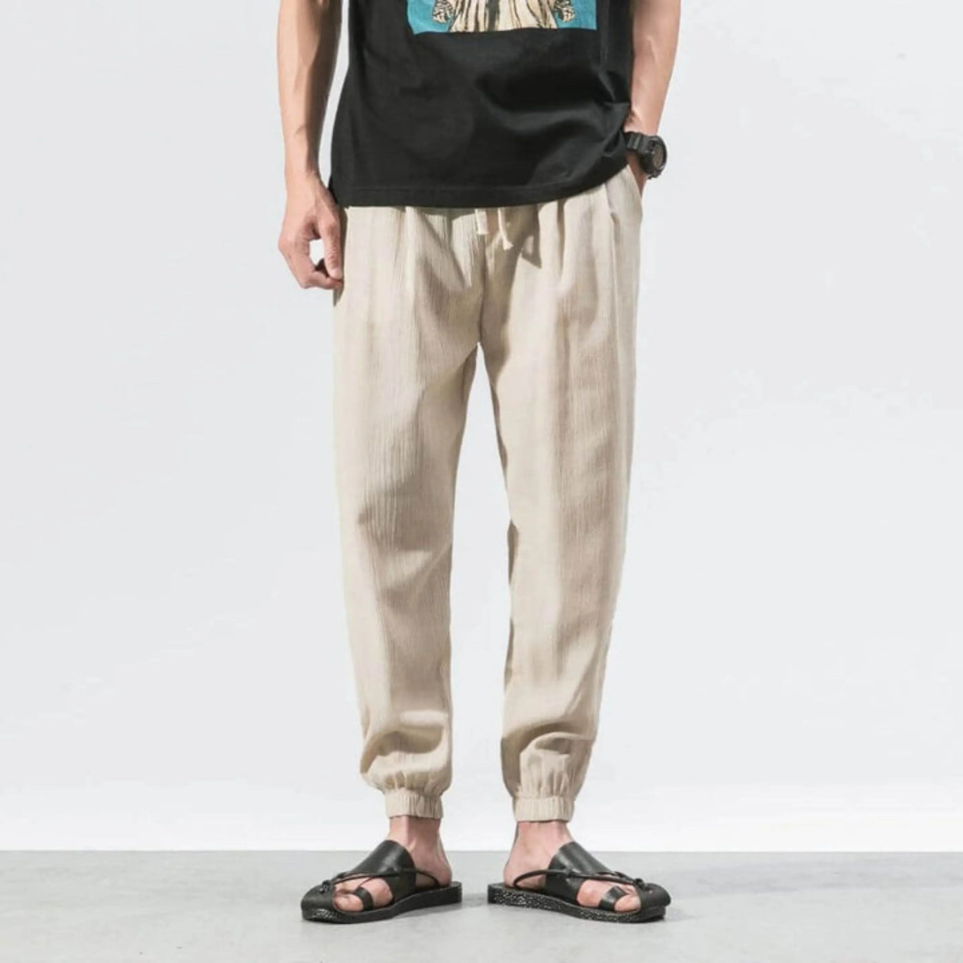 Hommes Pantalon Confort | Léger Doux Respirant
